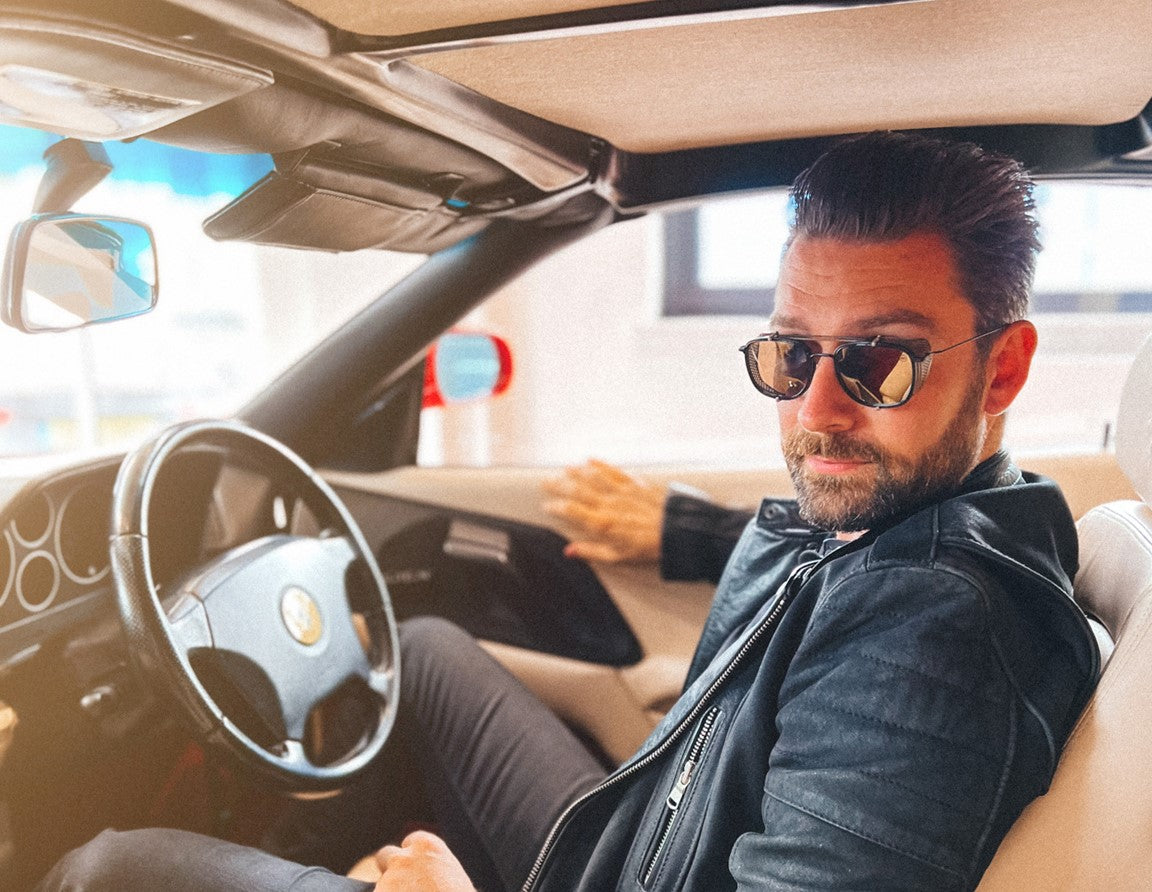 Driver wearing sunglasses